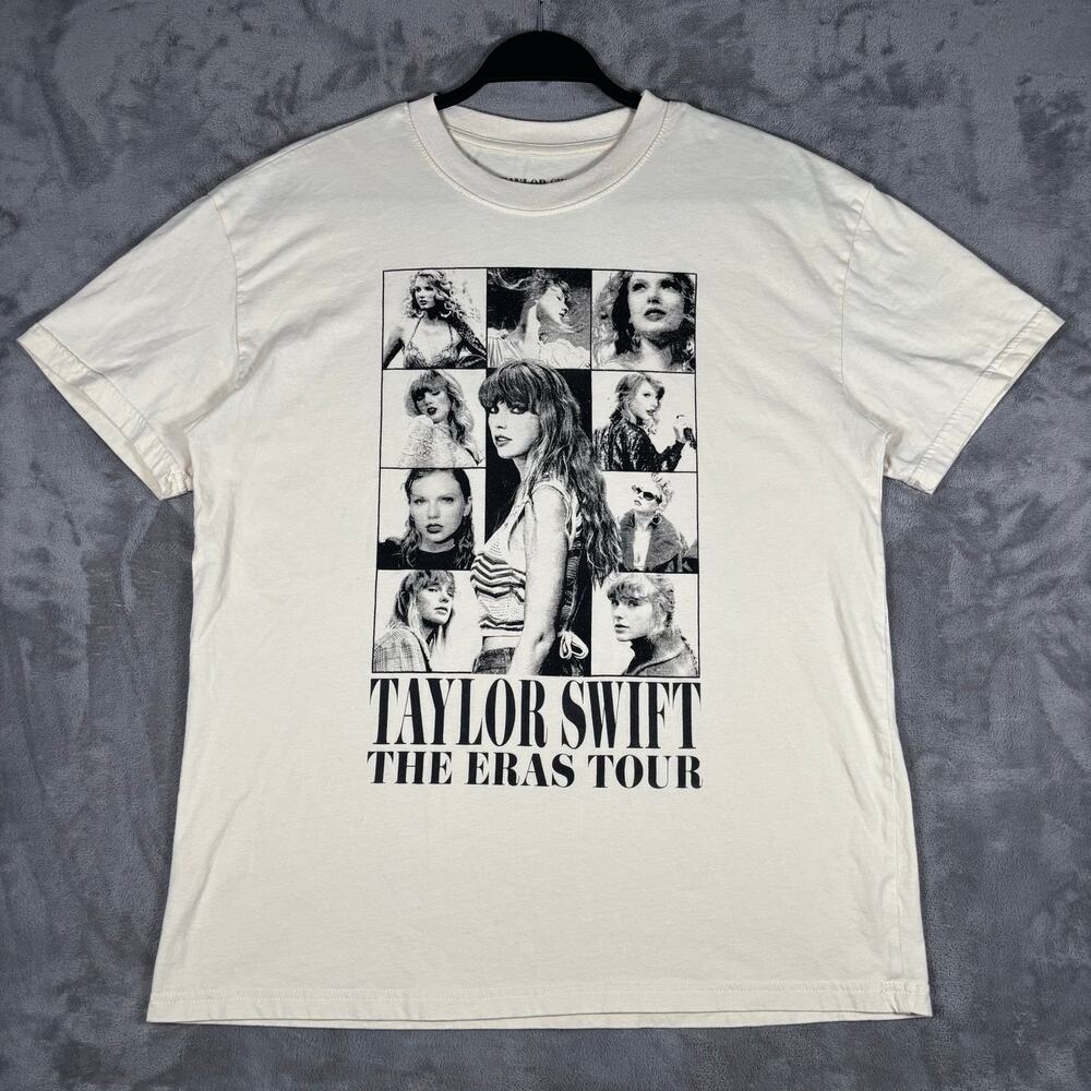 Official Taylor Swift The Eras Tour 2023 Cream Graphic T-Shirt Medium Tour Tee